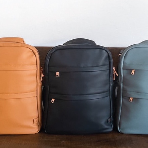 Canary + Co Vegan Leather Emery Tote Backpack - Picture 3 of 9